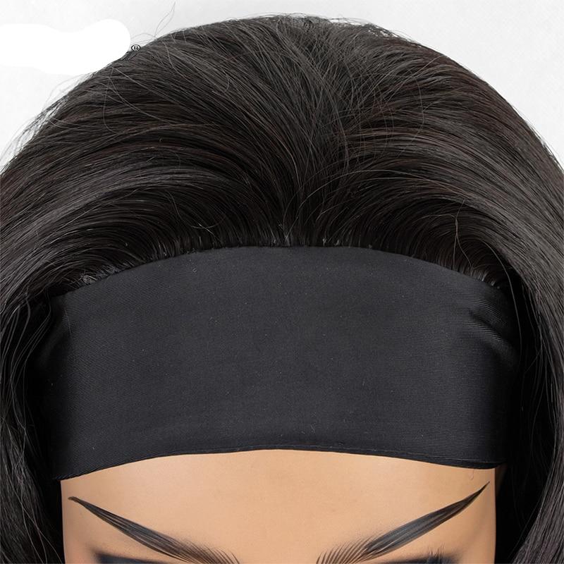 Long Wavy Headband Wig Body Wave Synthetic Headwraps Hair Wig