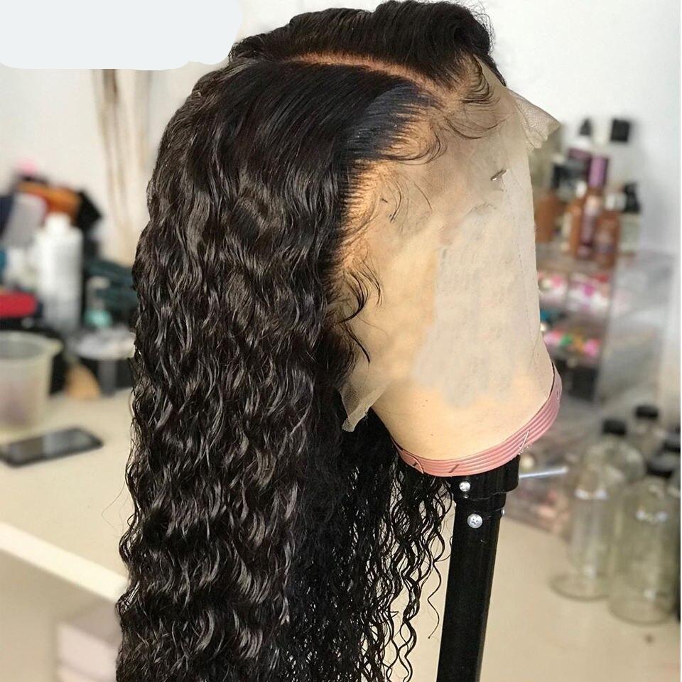 Deep Wave Lace Front Human Hair Wig Malaysian Hair Wig Remy Hair