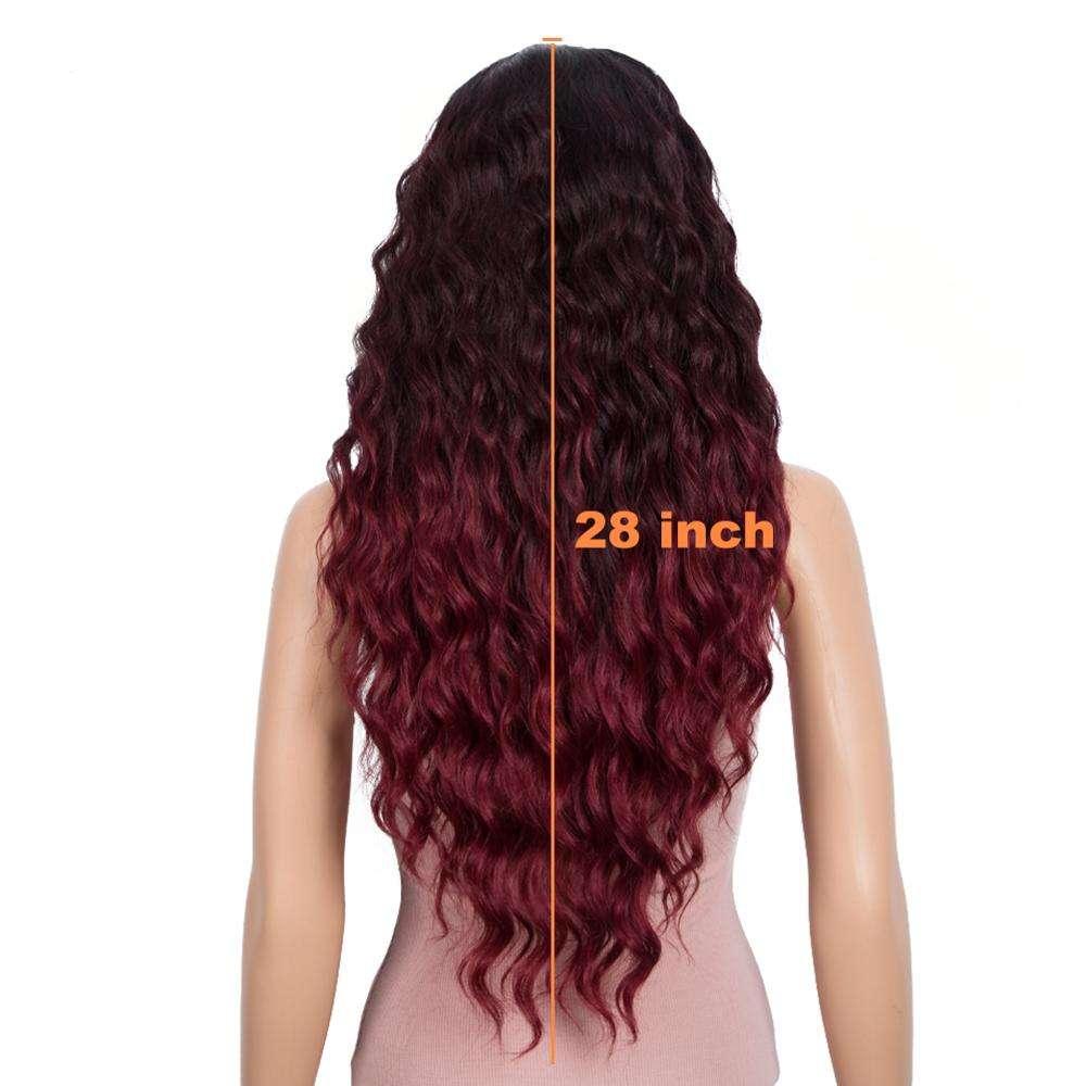 Synthetic Lace Front Wig Kinky Curly Long Hair Free Part With Natural Hairline