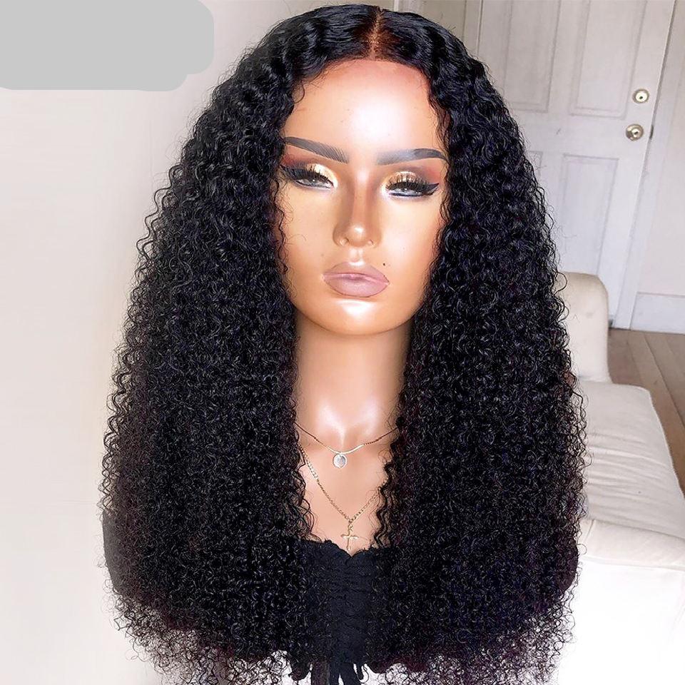 Lace Frontal Wig Brazilian Kinky Curly Human Hair Wigs Non-Remy