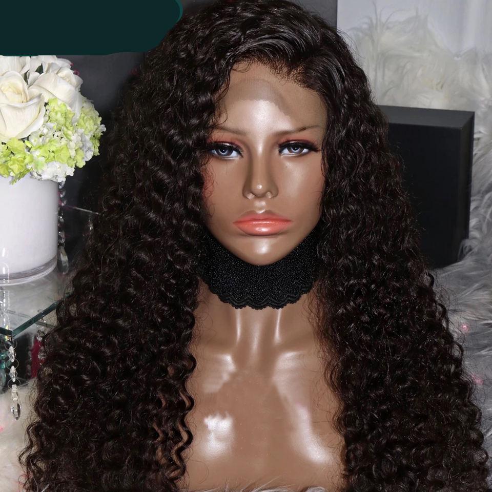 Brazilian Deep Wave 360 Lace Frontal Wigs Pre Plucked With Baby Hair Lace Frontal Wigs Human Hair Wigs Remy Hair