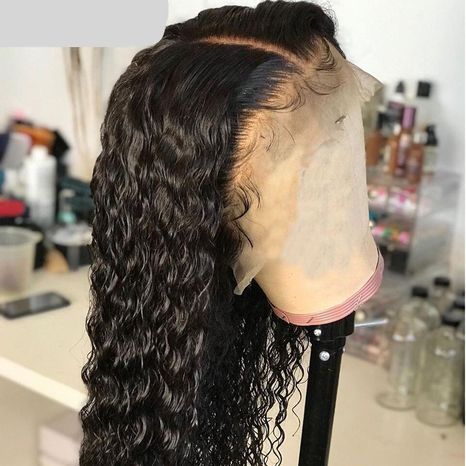 Brazilian Deep Wave 360 Lace Frontal Wigs Pre Plucked With Baby Hair Lace Frontal Wigs Human Hair Wigs Remy Hair