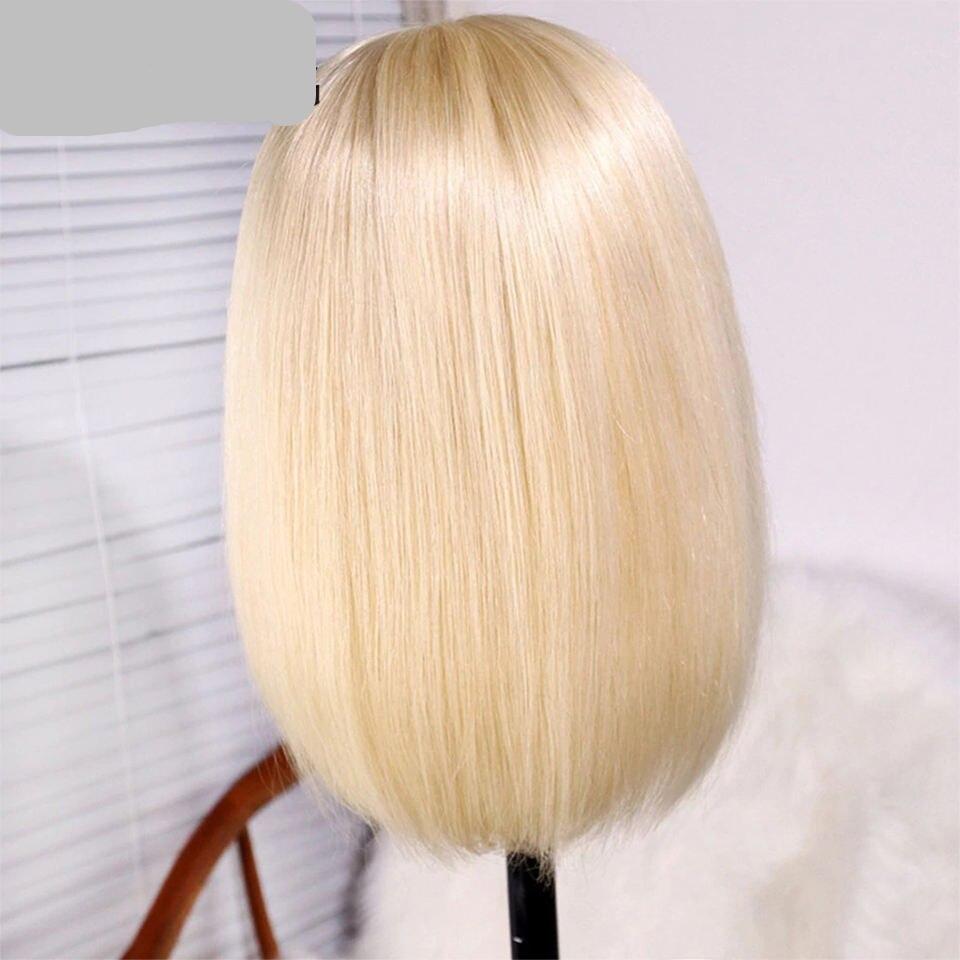 Blond Short Bob Lace Front Human Hair Wig Remy