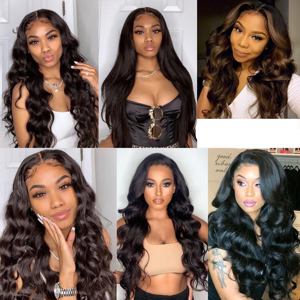 Brazilian Hair Weave Bundles With Lace Frontal Closure