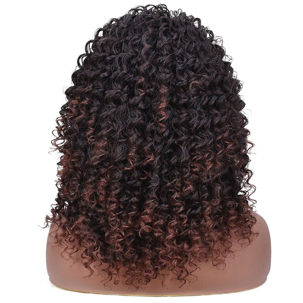 Headband Curly Wigs Glueless Synthetic Heat Resistant Fiber Hair 16 inch