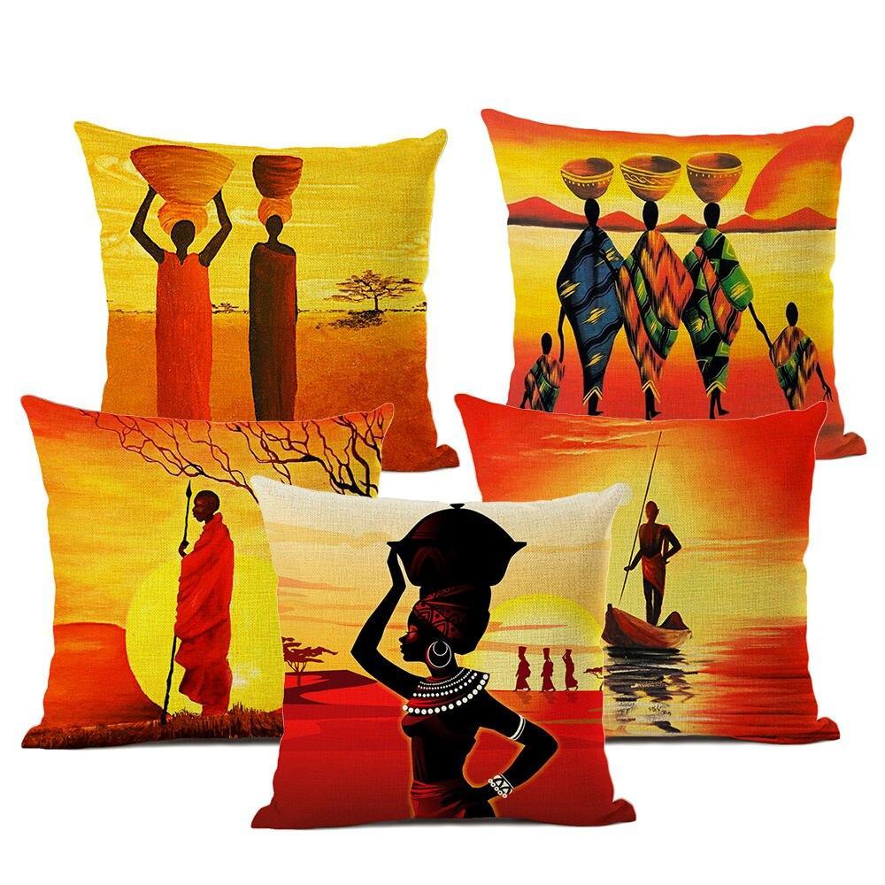 Abstract Africa Decorative Sofa Pillow Case Cushion Cover