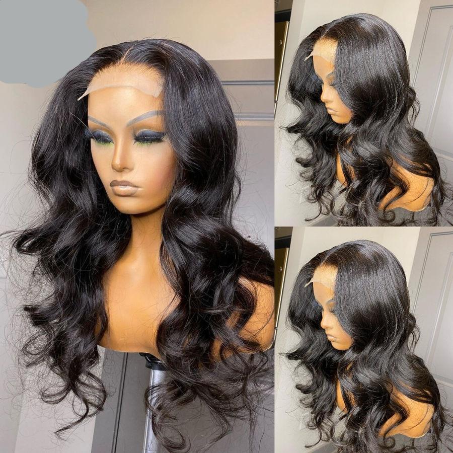 Highlight Wave 150% Density Lace Front Human Hair Wigs With Baby Hair Scalp Top Closure Wigs Non-Remy