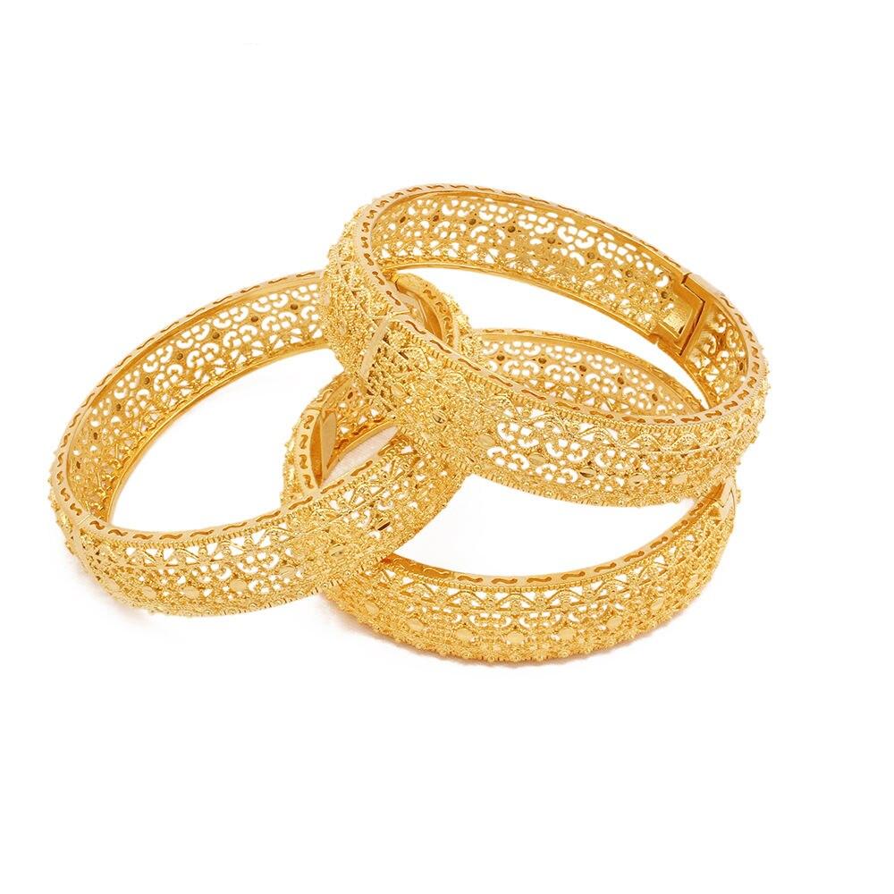 African Wholesale 24K Gold Plated can open bangles jewelry jewellery Dubai Indian bracelet wedding gifts for women bracelets