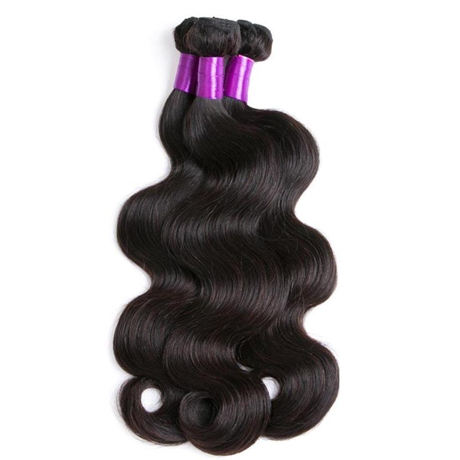 Yeswigs Brazilian Body Wave Human Hair Extensions Body Wave Bundles Natural Color 8-30Inch Remy Human Hair Extensions