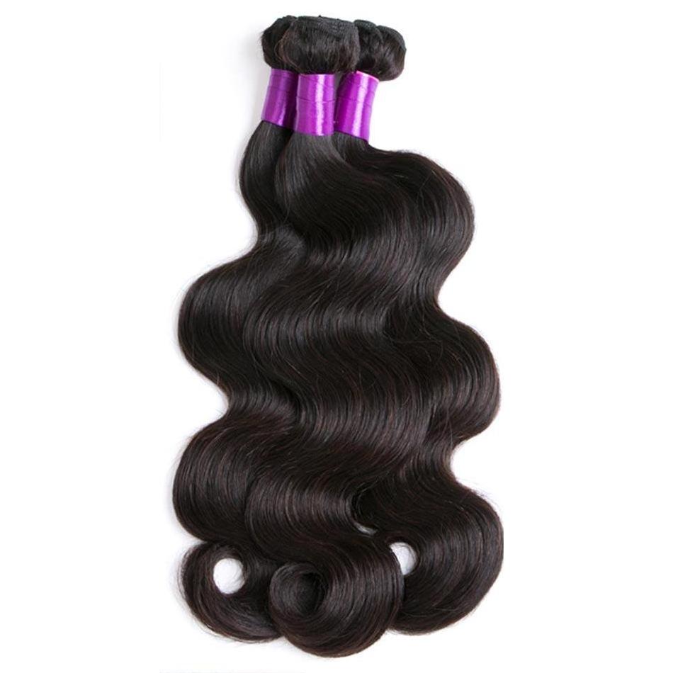 Brazilian Body Wave Human Hair Extensions Body Wave Bundles Natural Color 8-30Inch Remy Human Hair Extensions