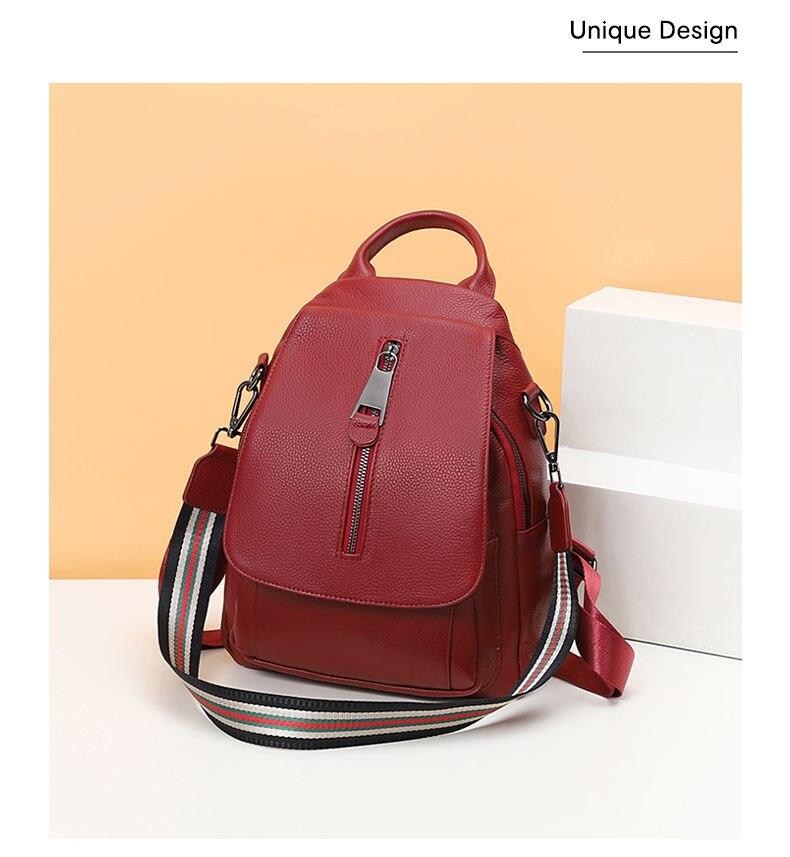 Leather Backpack Leisure